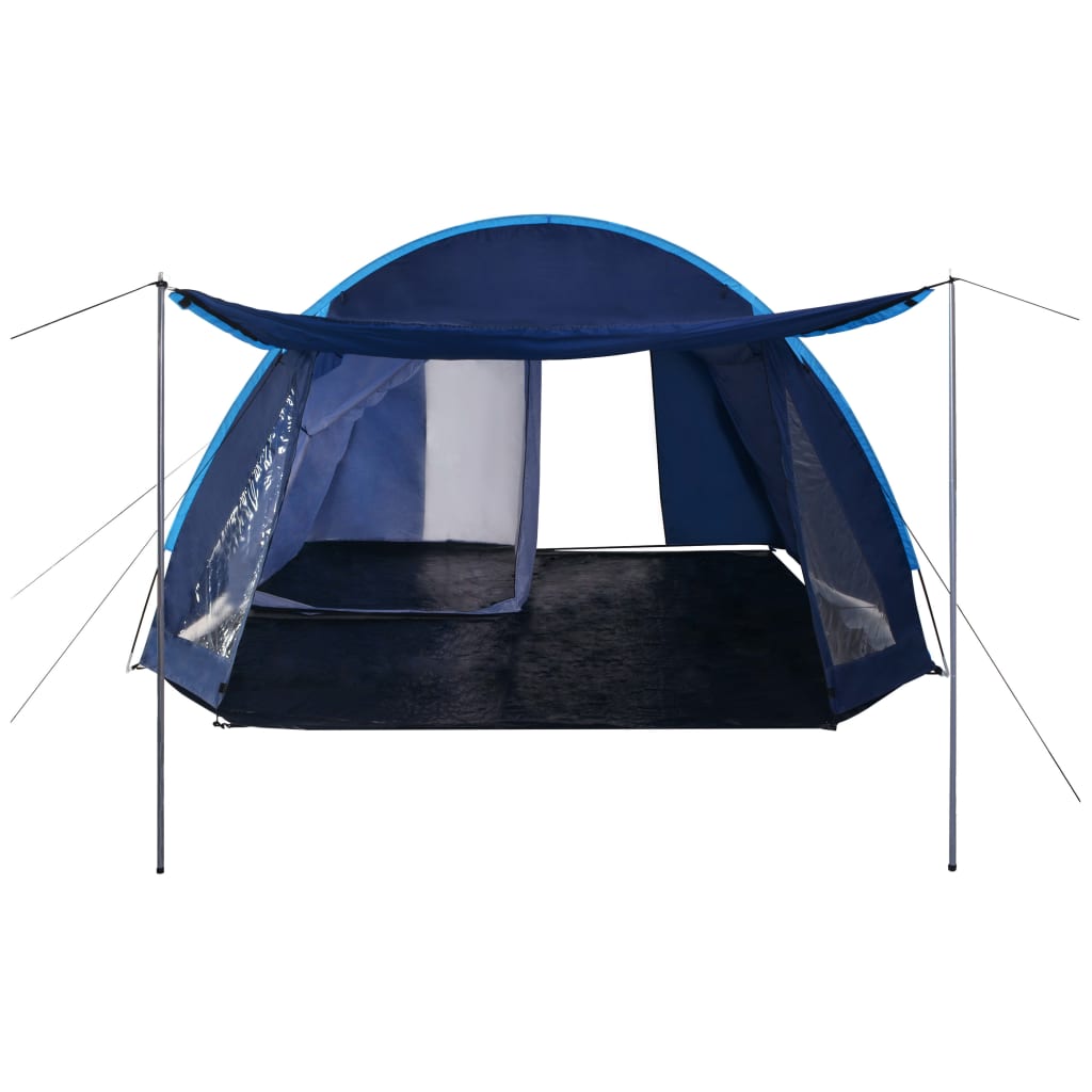 Палатка за къмпинг, 390x330x195 см, синя