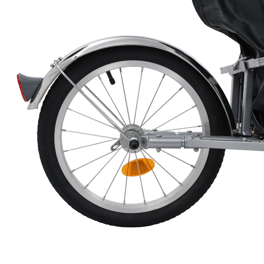 Товарно ремарке за велосипед със сак, оранжево и черно