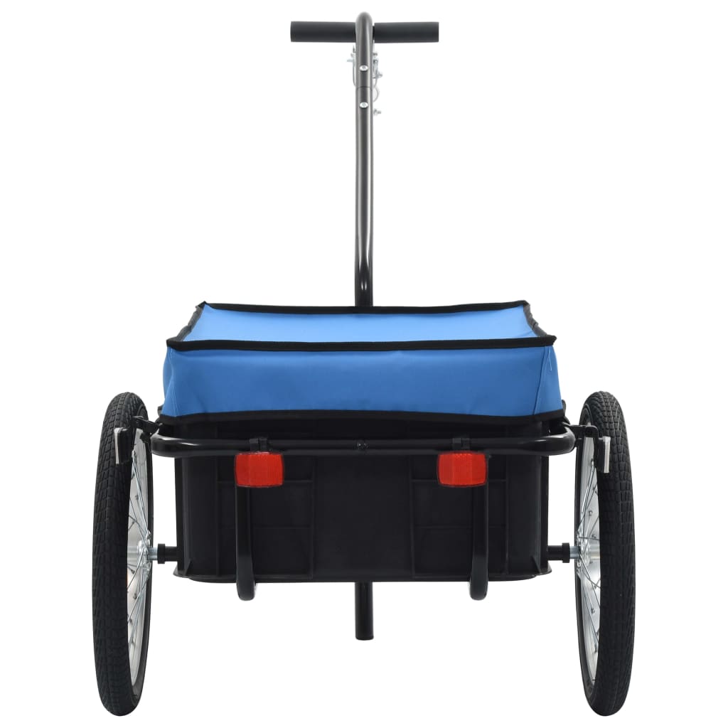 Товарно ремарке/вагон за колело, 155x60x83 см, стомана, синьо