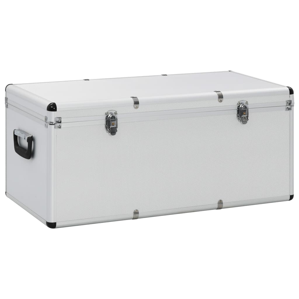 Куфари за съхранение, 3 бр, сребристи, алуминий