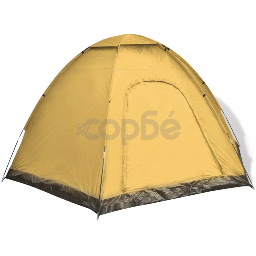 6-местна палатка, синьо и жълто