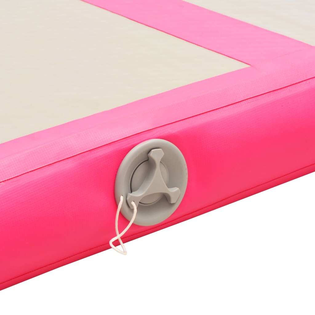 Надуваем дюшек за гимнастика с помпа, 500x100x10 см, PVC, розов