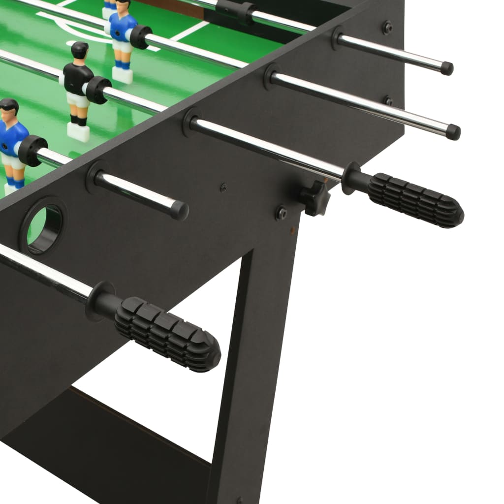 Сгъваема футболна маса, 121x61x80 см, черна