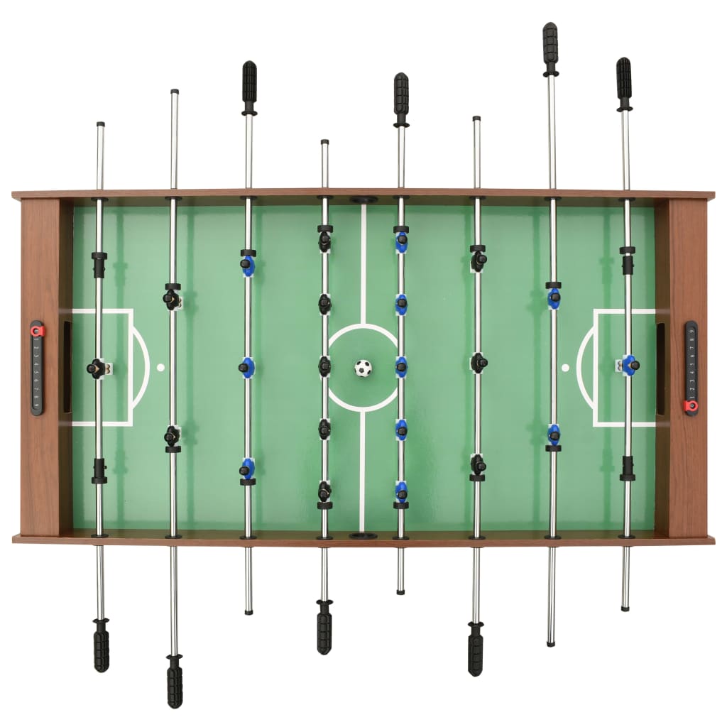 Сгъваема футболна маса, 121x61x80 см, кафява