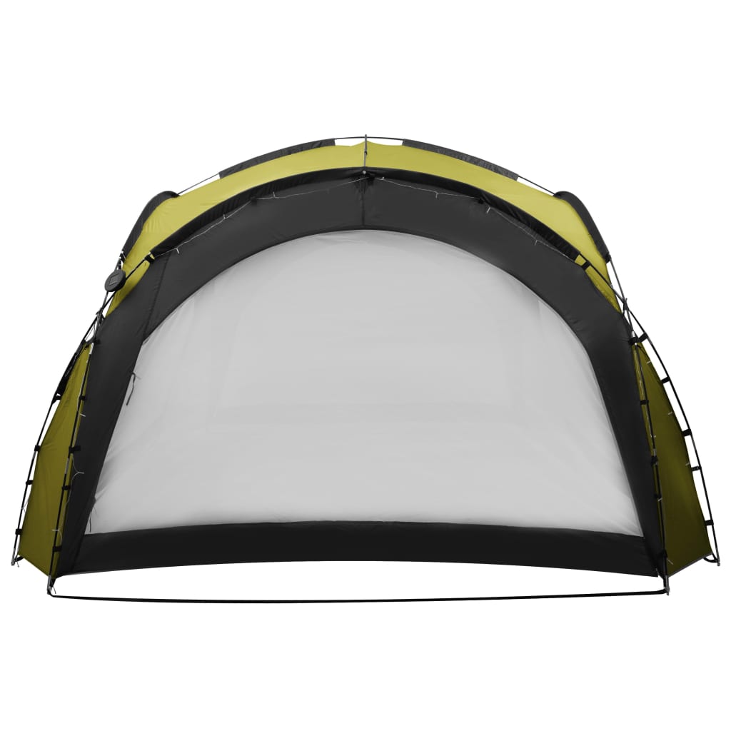 Парти шатра с LED и 4 стени, 3,6x3,6x2,3 м, зелена
