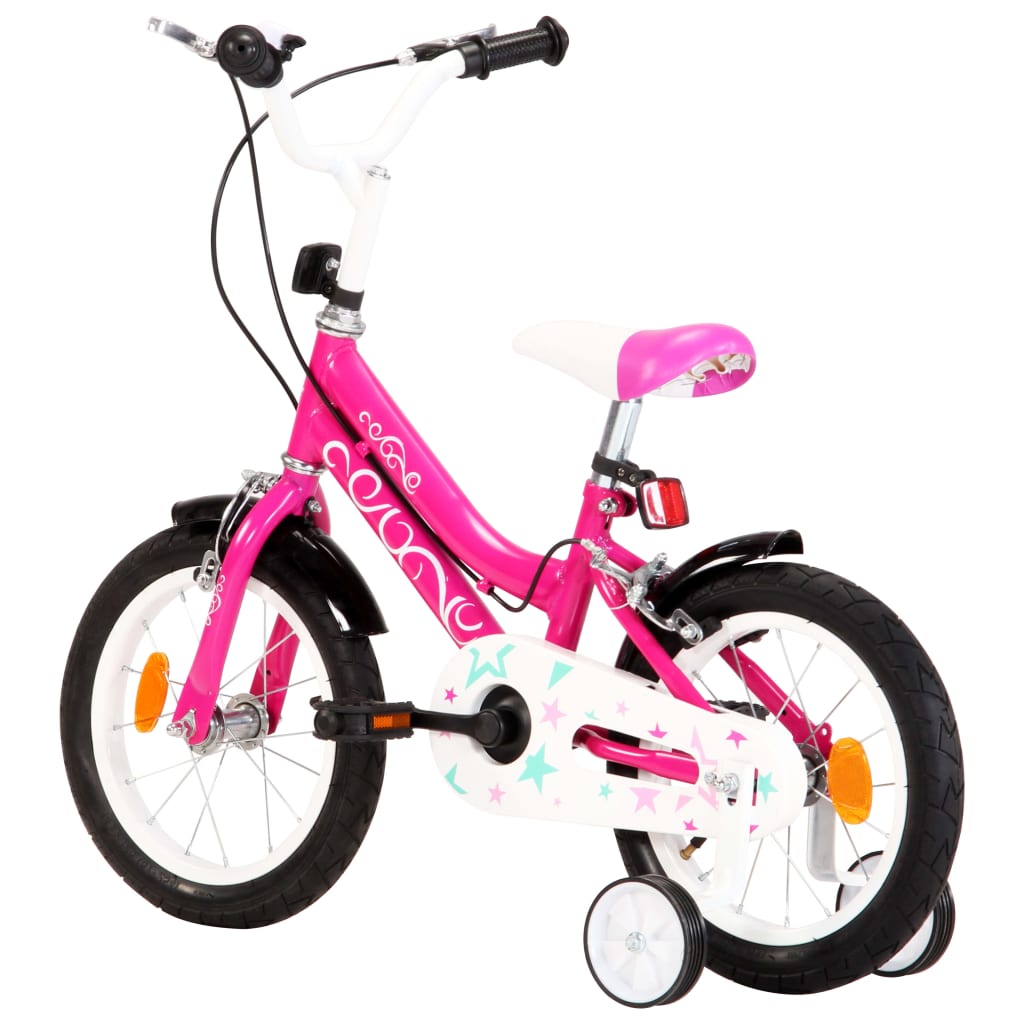 Детски велосипед, 14 цола, черно и розово