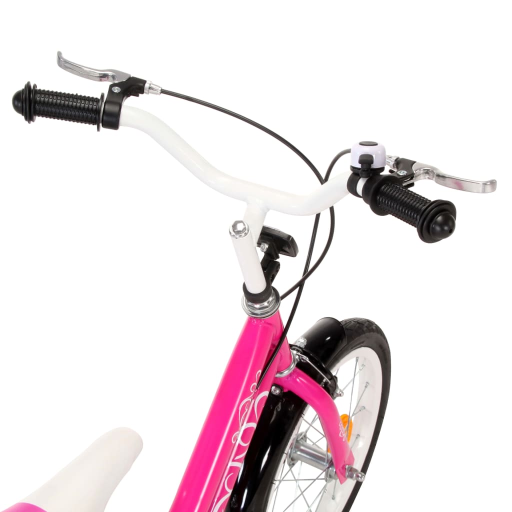 Детски велосипед, 14 цола, черно и розово