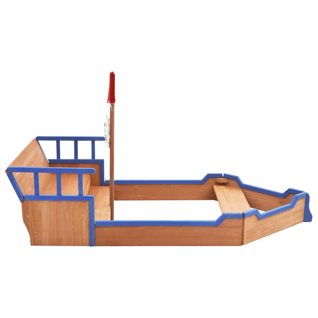 Пясъчник пиратски кораб, чам, 190x94,5x101 см