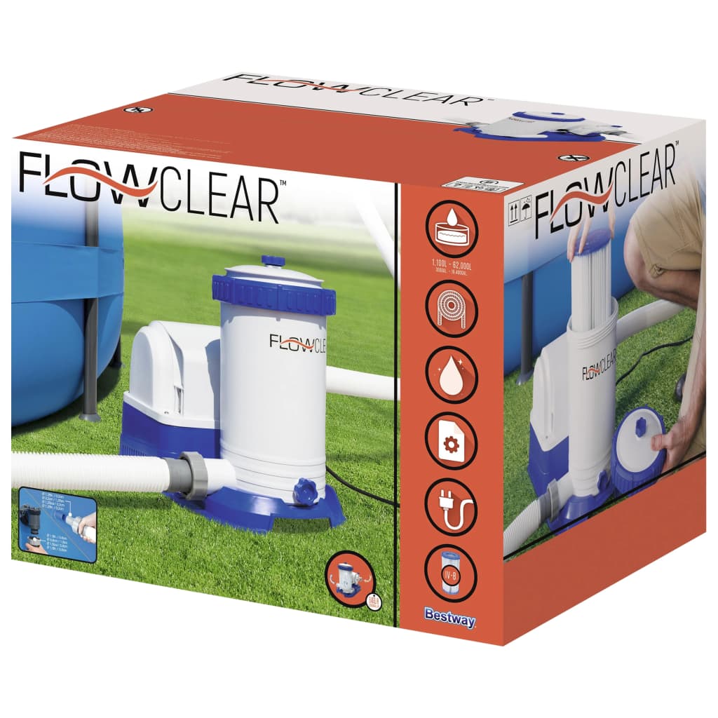 Bestway Филтърна помпа за басейн Flowclear 9463 л/ч