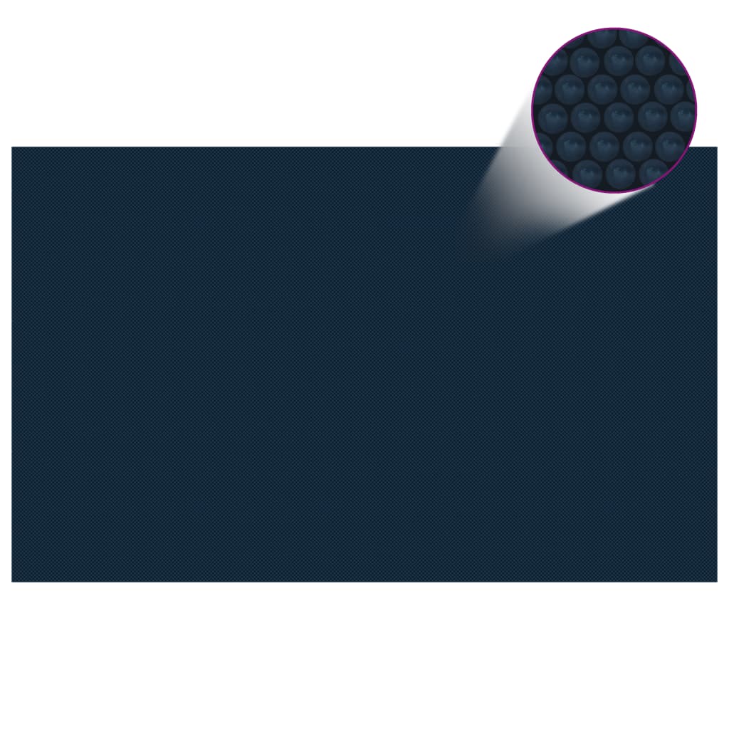 Плаващо соларно покривало за басейн PE 260x160 см черно и синьо