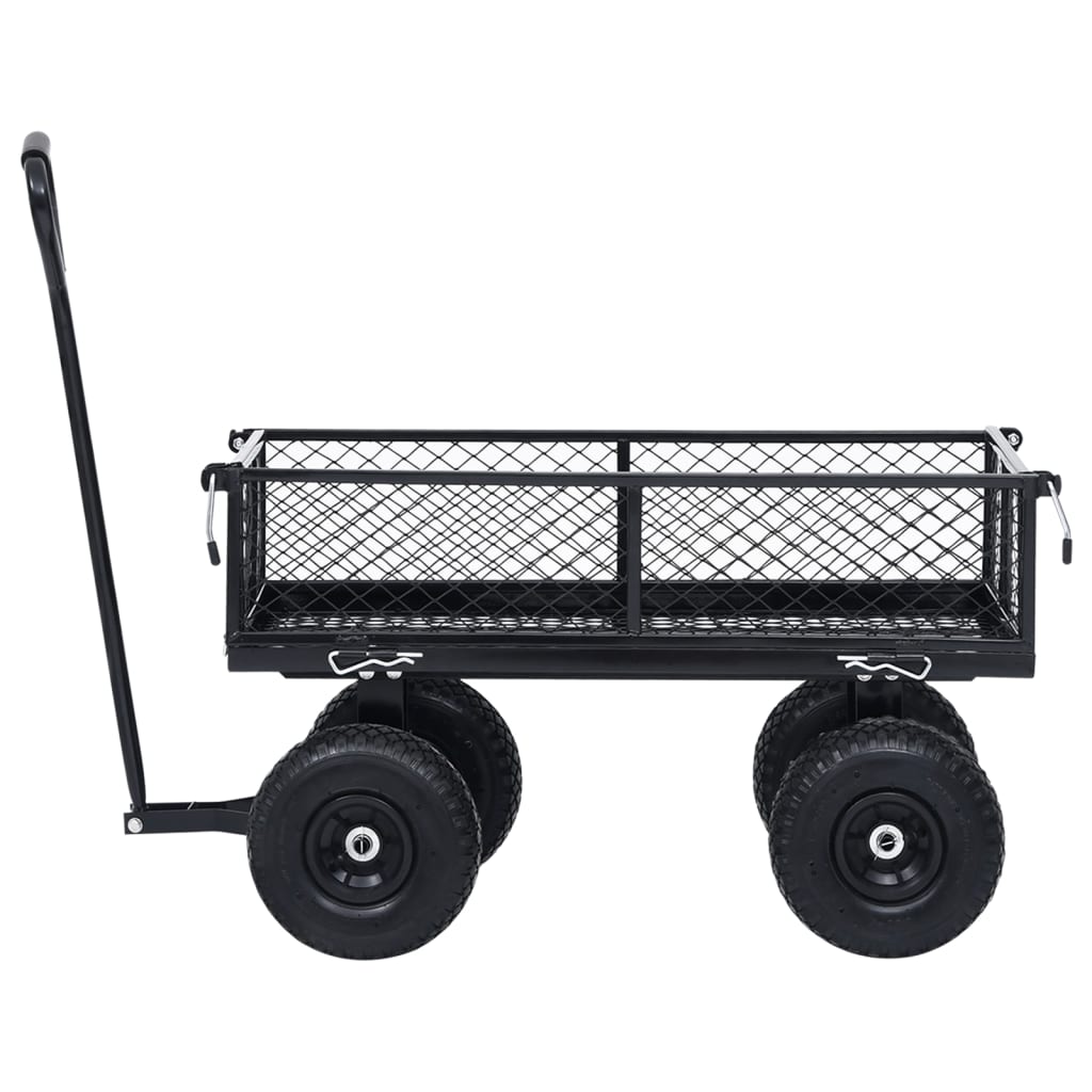 Градинска ръчна количка, черна, 250 кг