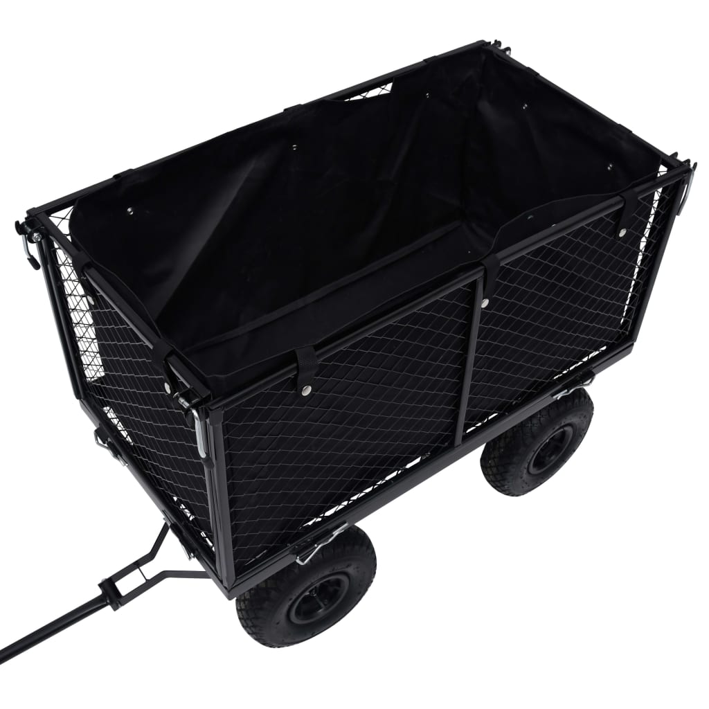Покривало за градинска количка, черно, 81x41x40 см, текстил