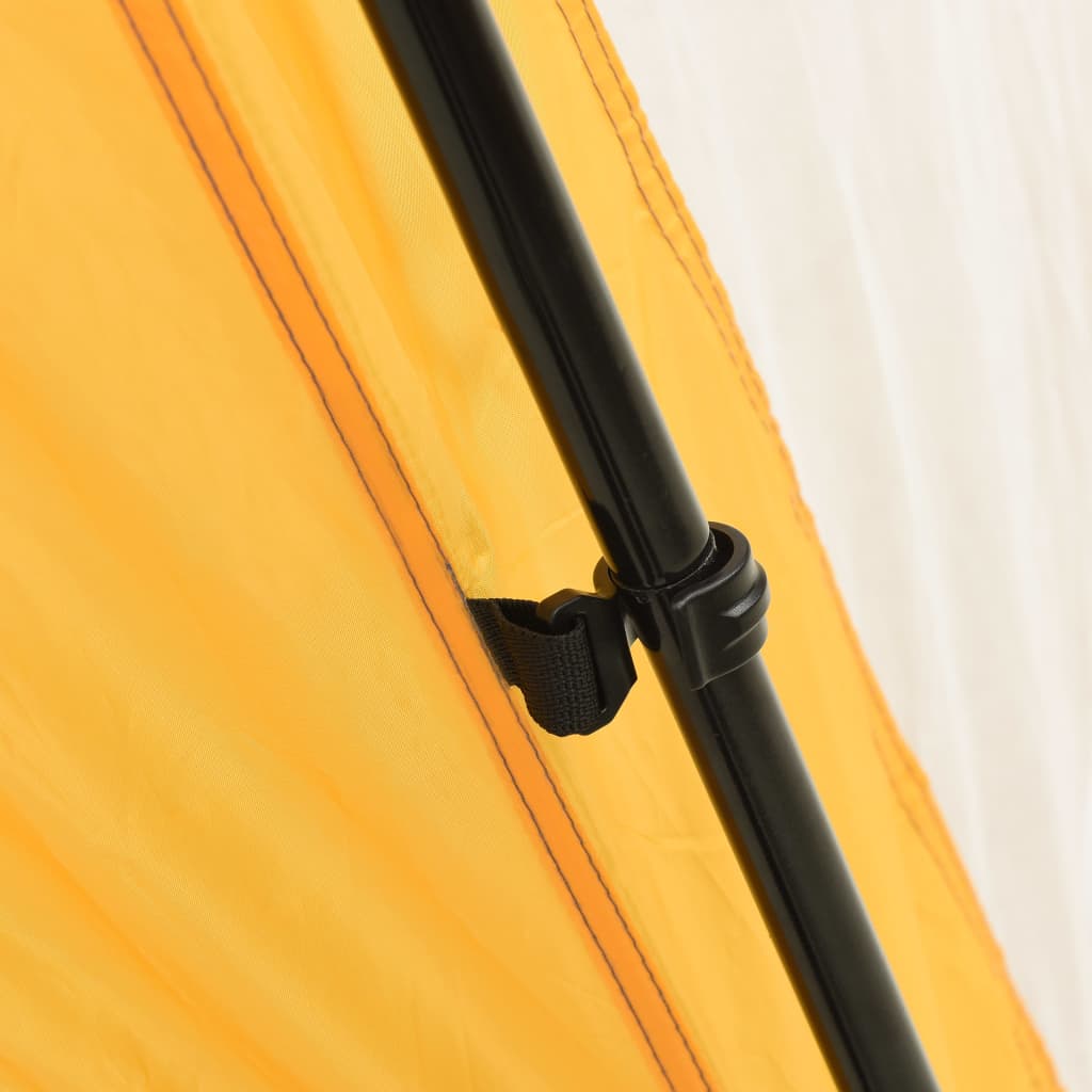 Палатка за басейн, текстил, 660x580x250 см, жълта