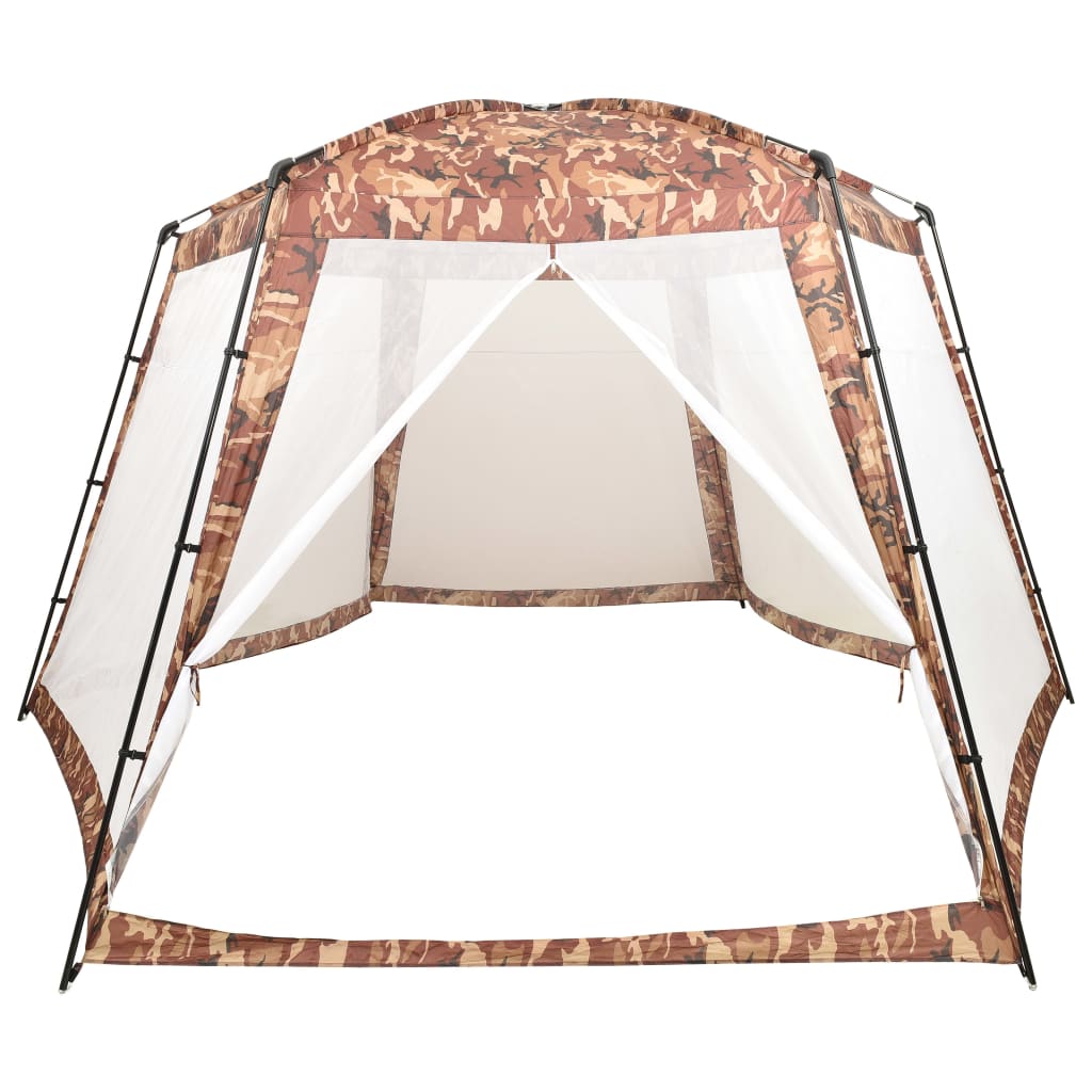 Палатка за басейн, текстил, 500x433x250 см, камуфлаж