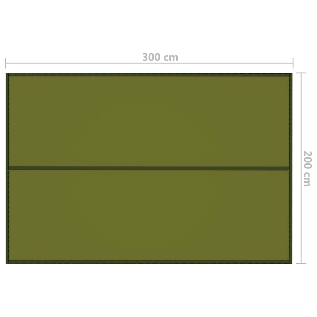 Тента за къмпинг, 3x2 м, зелена