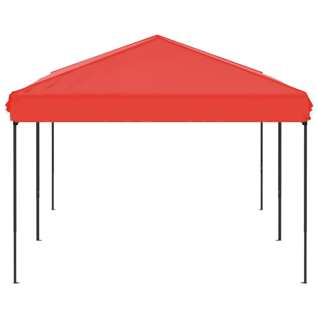 Сгъваема парти шатра, червена, 3x6 м
