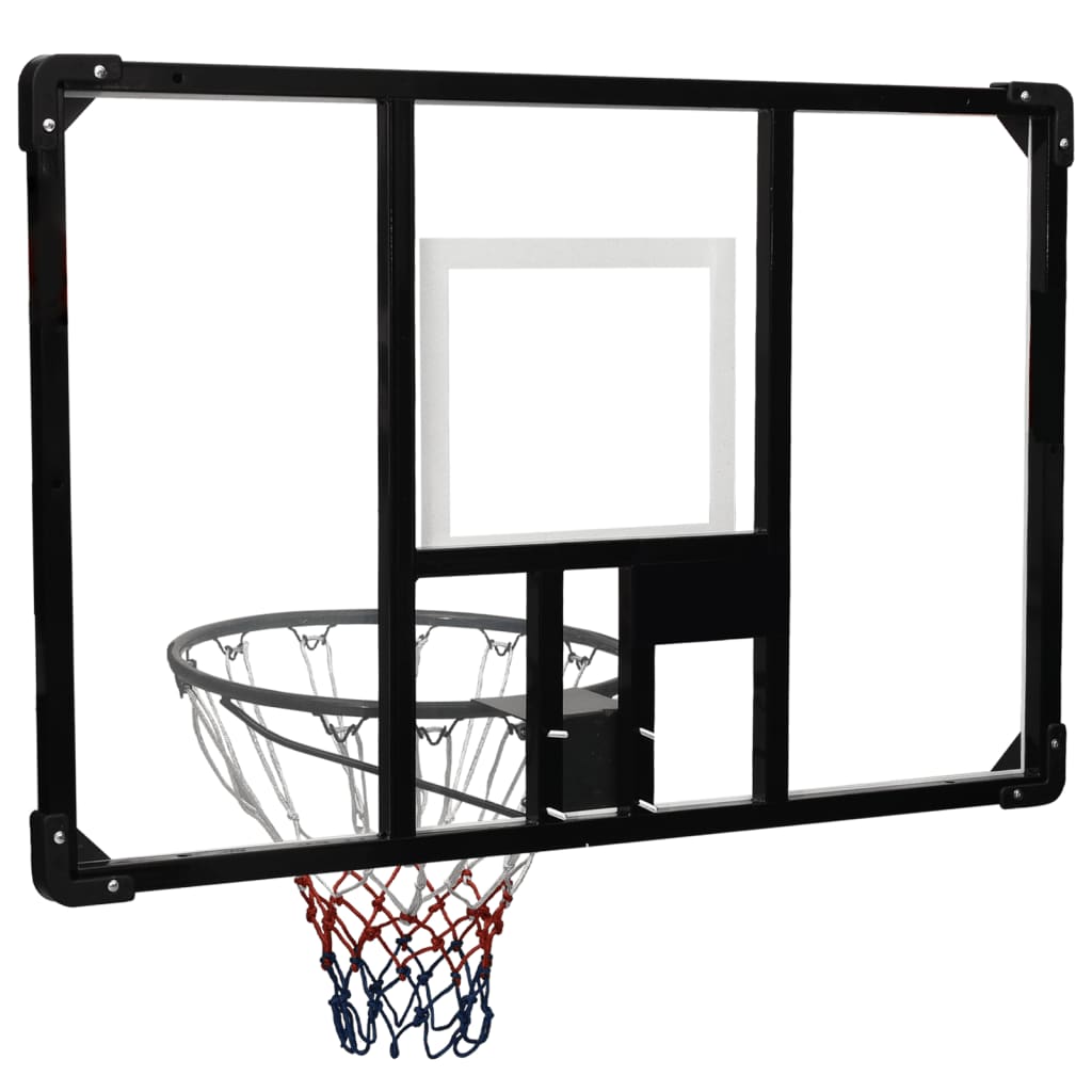 Баскетболно табло, прозрачно, 106x69x3 см, поликарбонат