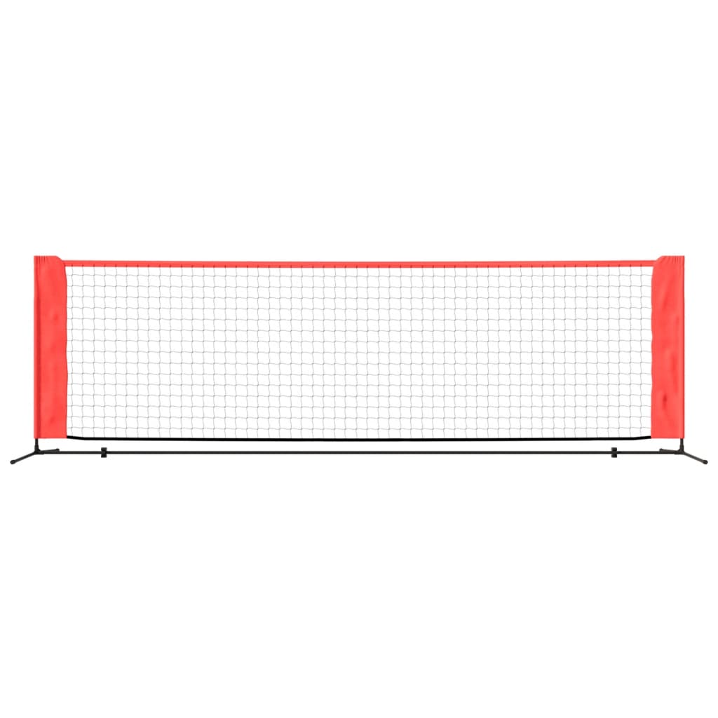 Мрежа за тенис, черно-червена, 300x100x87 см, полиестер