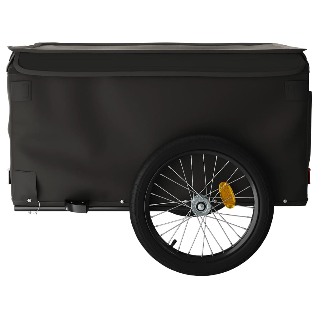 Товарно ремарке за велосипед, черно, 45 кг, желязо