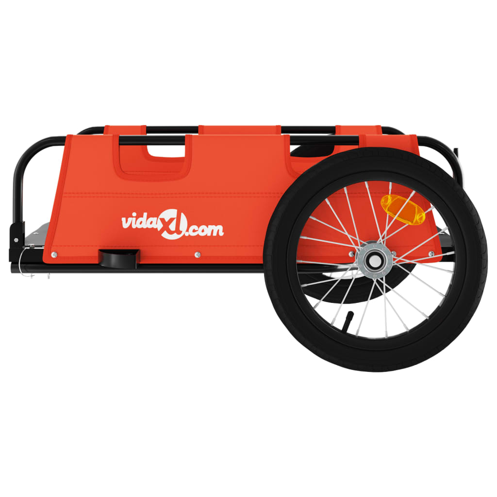 Товарно ремарке за велосипеди, оранжево, Оксфорд плат и желязо