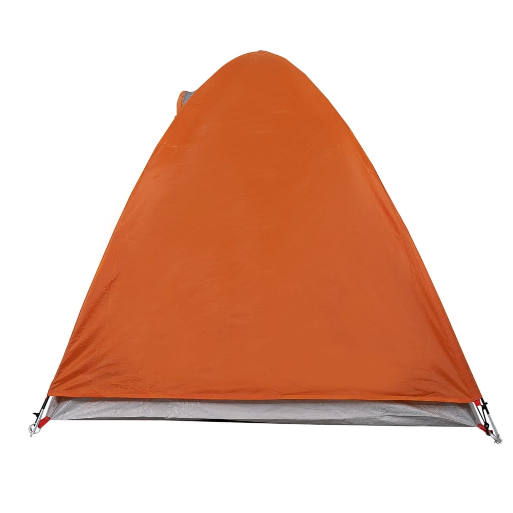 Къмпинг палатка за 2 души сив/оранжев 254x135x112 см 185T тафта