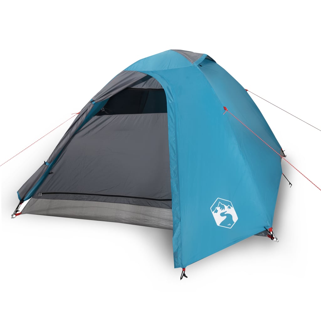 Къмпинг палатка за 2 души синя 264x210x125 см 185T тафта