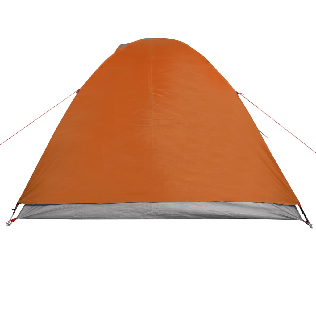 Къмпинг палатка за 2 души сив/оранжев 264x210x125 см 185T тафта