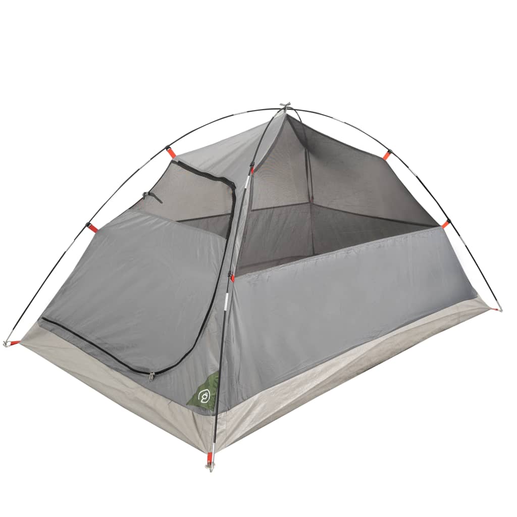 Къмпинг палатка за 4 души зелена 267x272x145 см 185T тафта