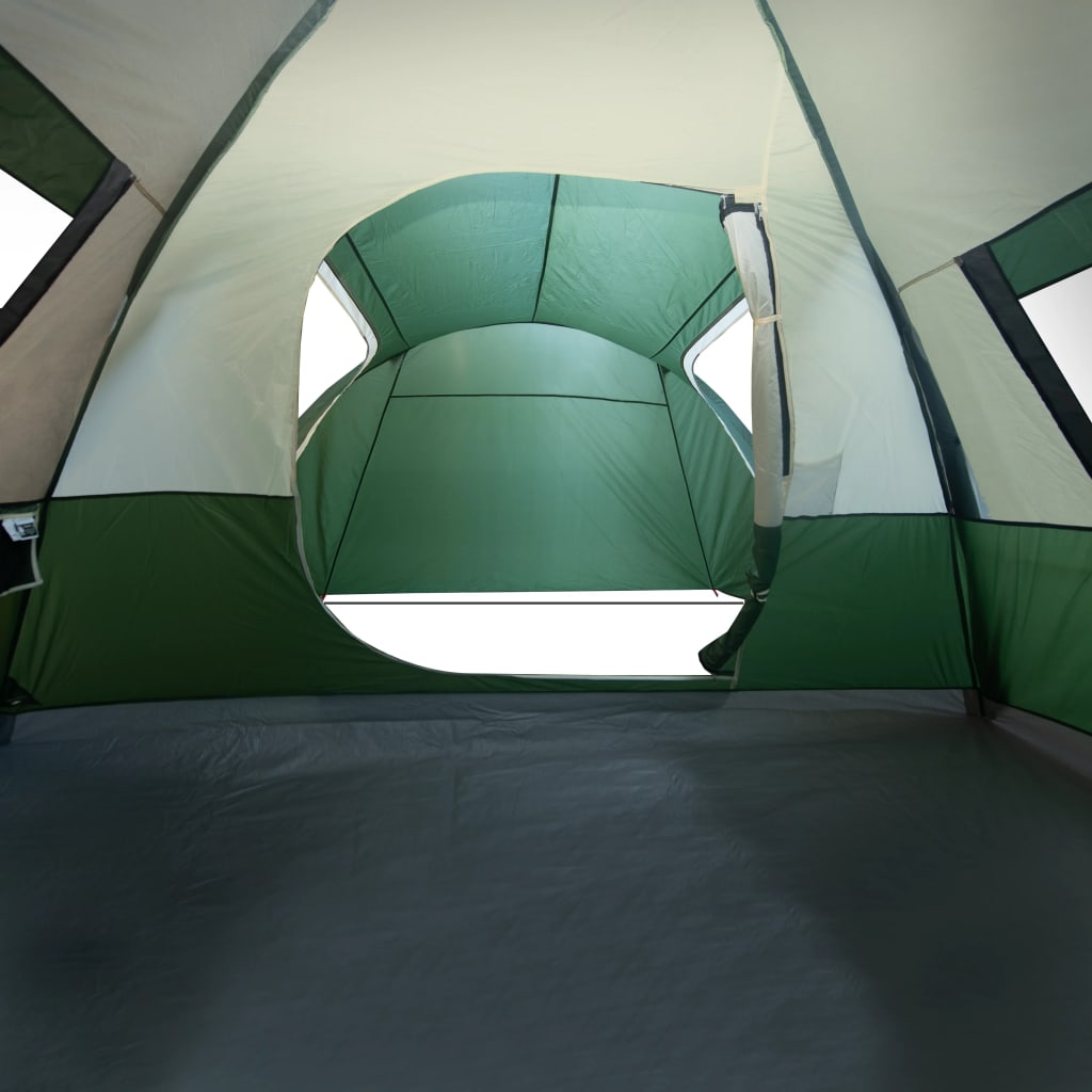 Къмпинг палатка за 6 души зелена 466x342x200 см 185T тафта