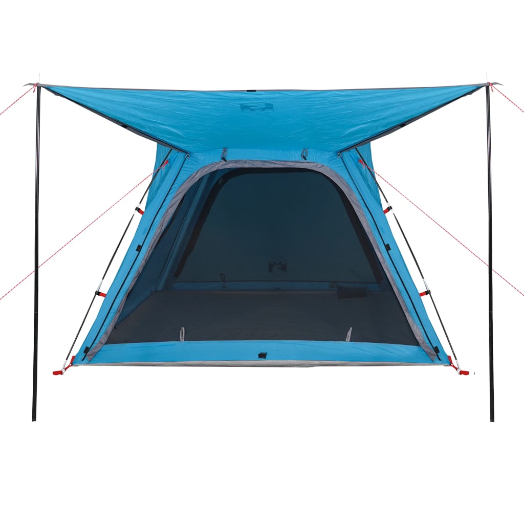 Къмпинг палатка за 4 души синя 240x221x160 см 185T тафта