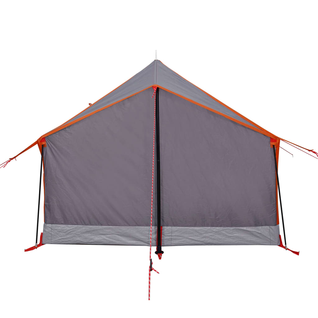 Къмпинг палатка 2-местна сив/оранжев 193x122x96 см 185T тафта