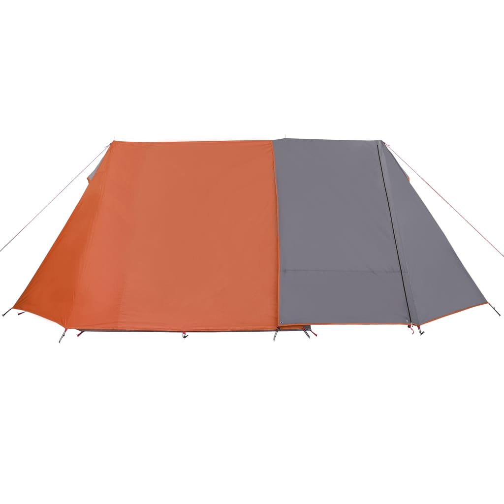 Къмпинг палатка за 3 души сив/оранжев 465x220x170 см 185T тафта