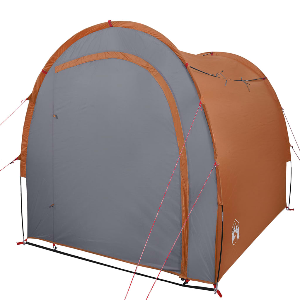 Палатка за съхранение сиво и оранжево 204x183x178 см 185T тафта
