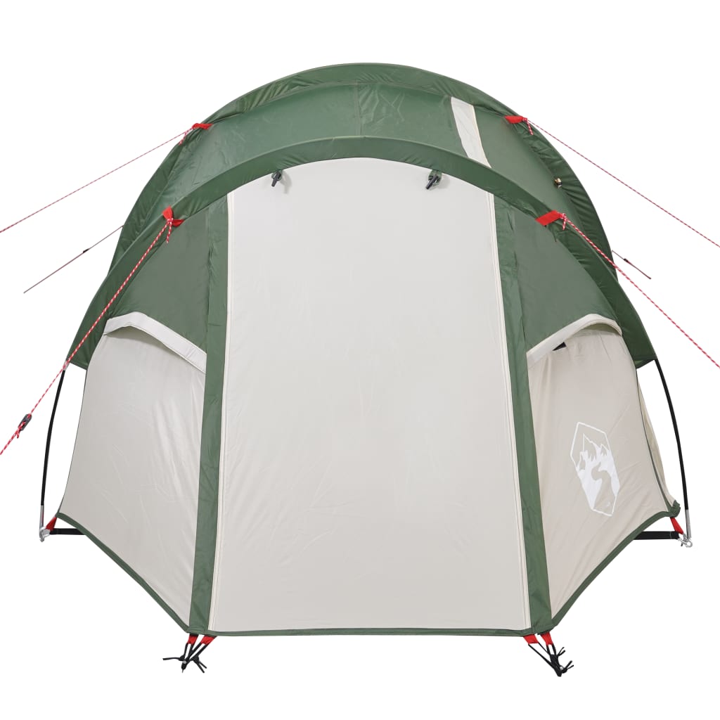 Къмпинг палатка за 3 души зелена 370x185x116 см 185T тафта