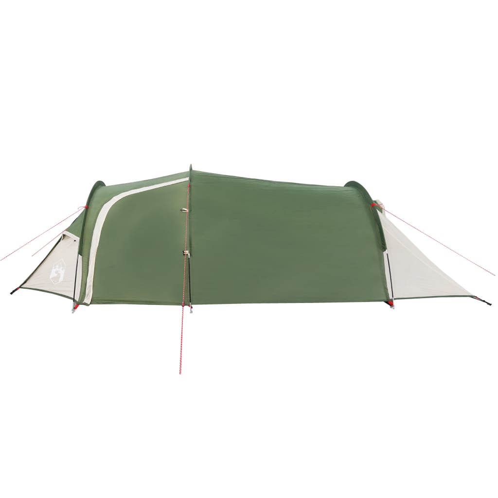 Къмпинг палатка за 3 души зелена 370x185x116 см 185T тафта