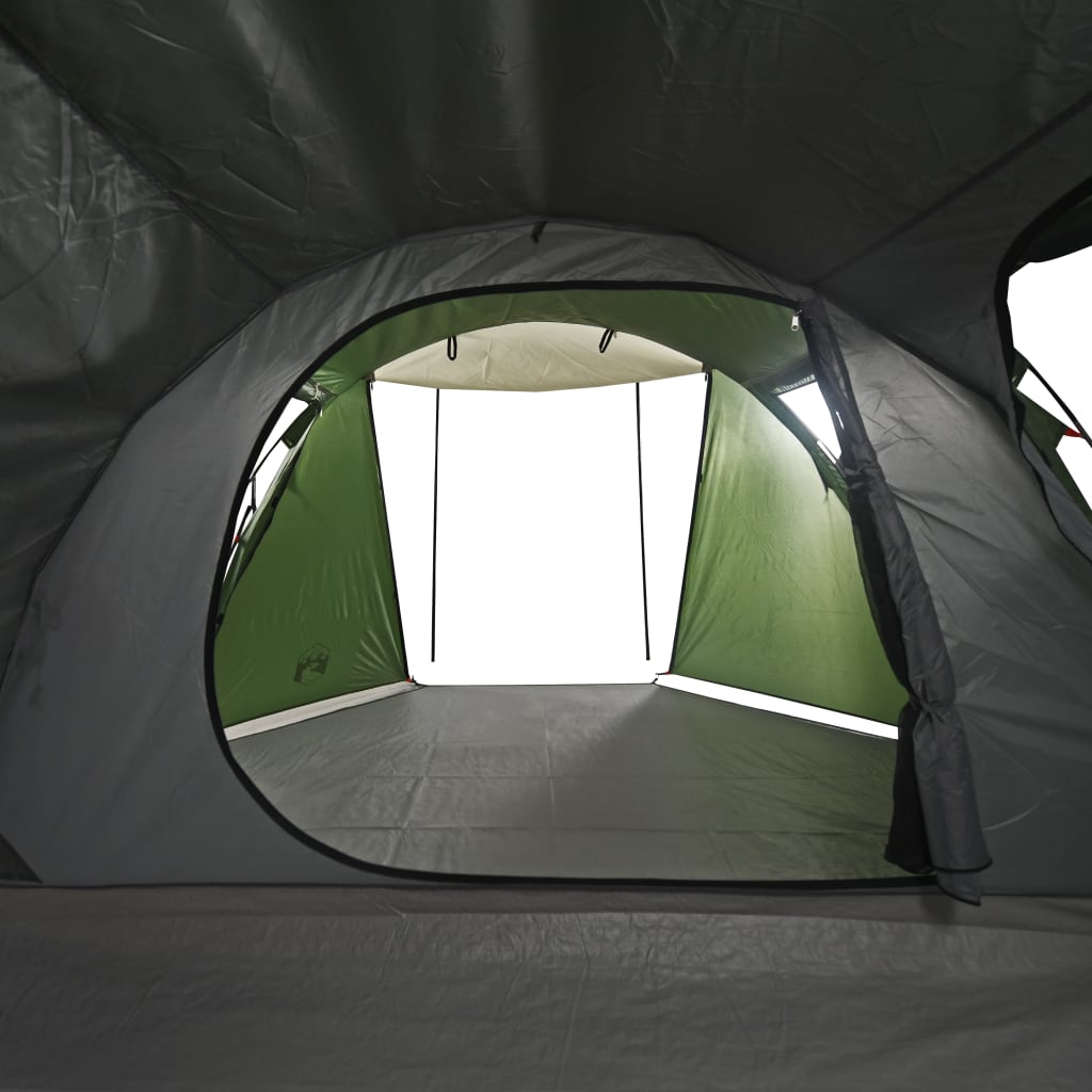 Къмпинг палатка за 4 души зелена 420x260x153 см 185T тафта