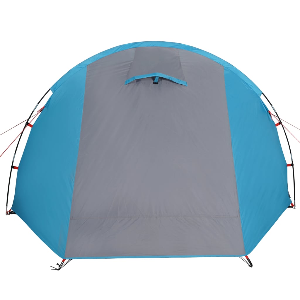 Къмпинг палатка за 4 души синя 420x260x153 см 185T тафта