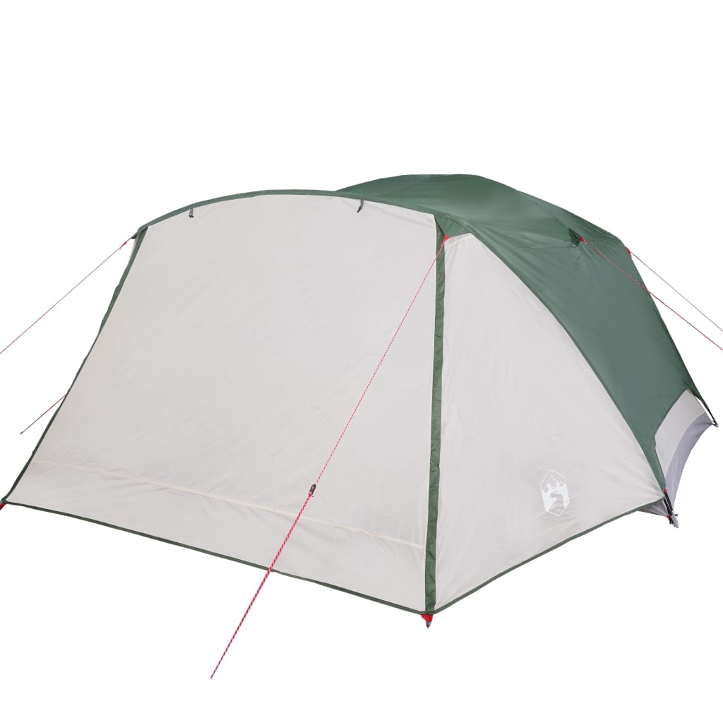 Къмпинг палатка за 4 души зелена 350x280x155 см 190T тафта