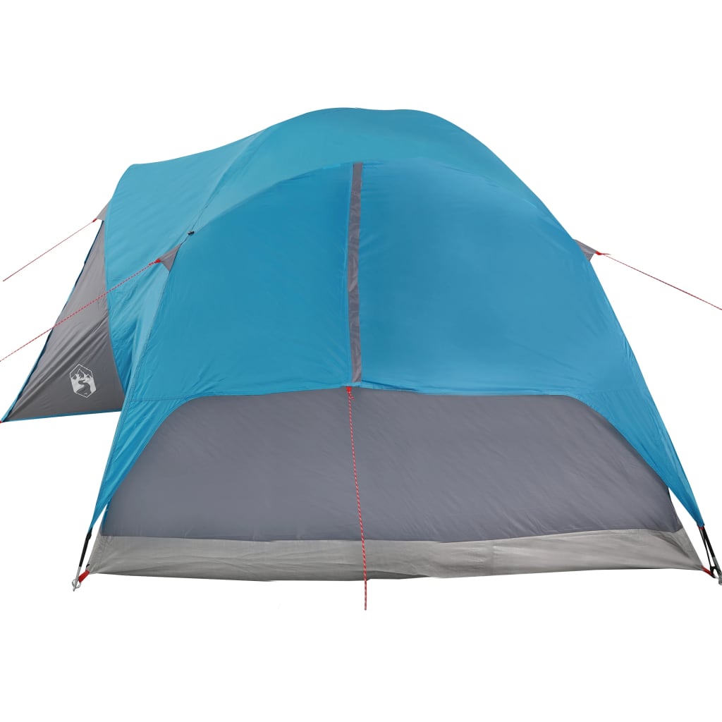 Къмпинг палатка за 8 души синя 360x430x195 см 190T тафта