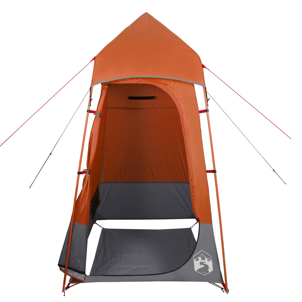 Палатка за поверителност сив/оранжев 121x121x225 см 190T тафта