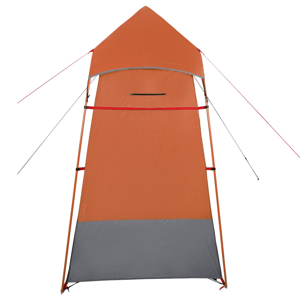Палатка за поверителност сив/оранжев 121x121x225 см 190T тафта