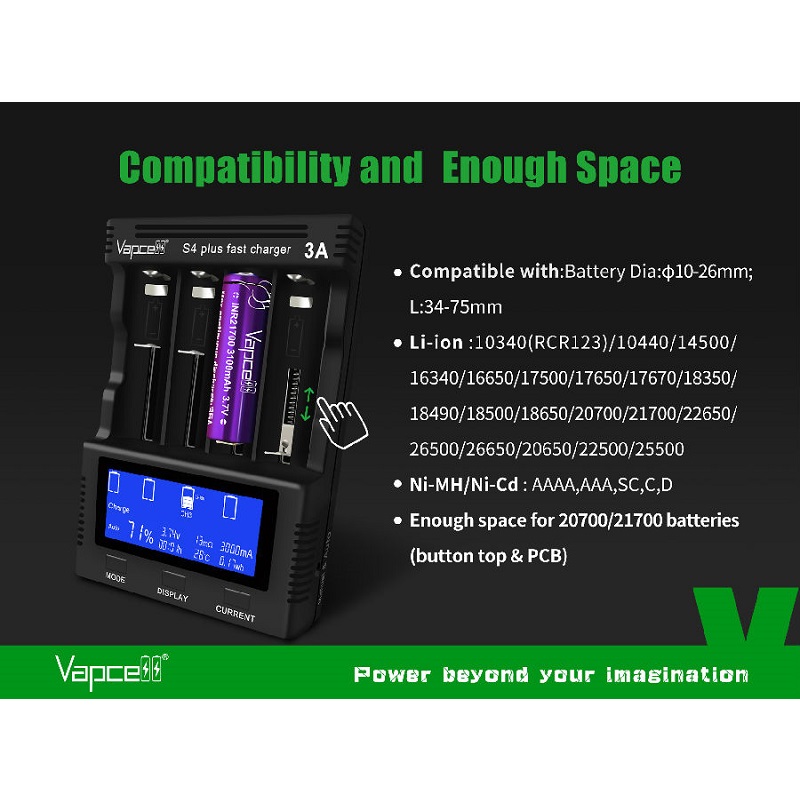 Зарядно устройство Vapcell S4 Plus
